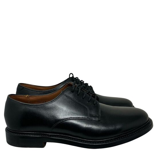 J.Crew Ludlow Mens 9.5 Black Leather Derby Shoes Old Money Preppy Euro Summer main image 5